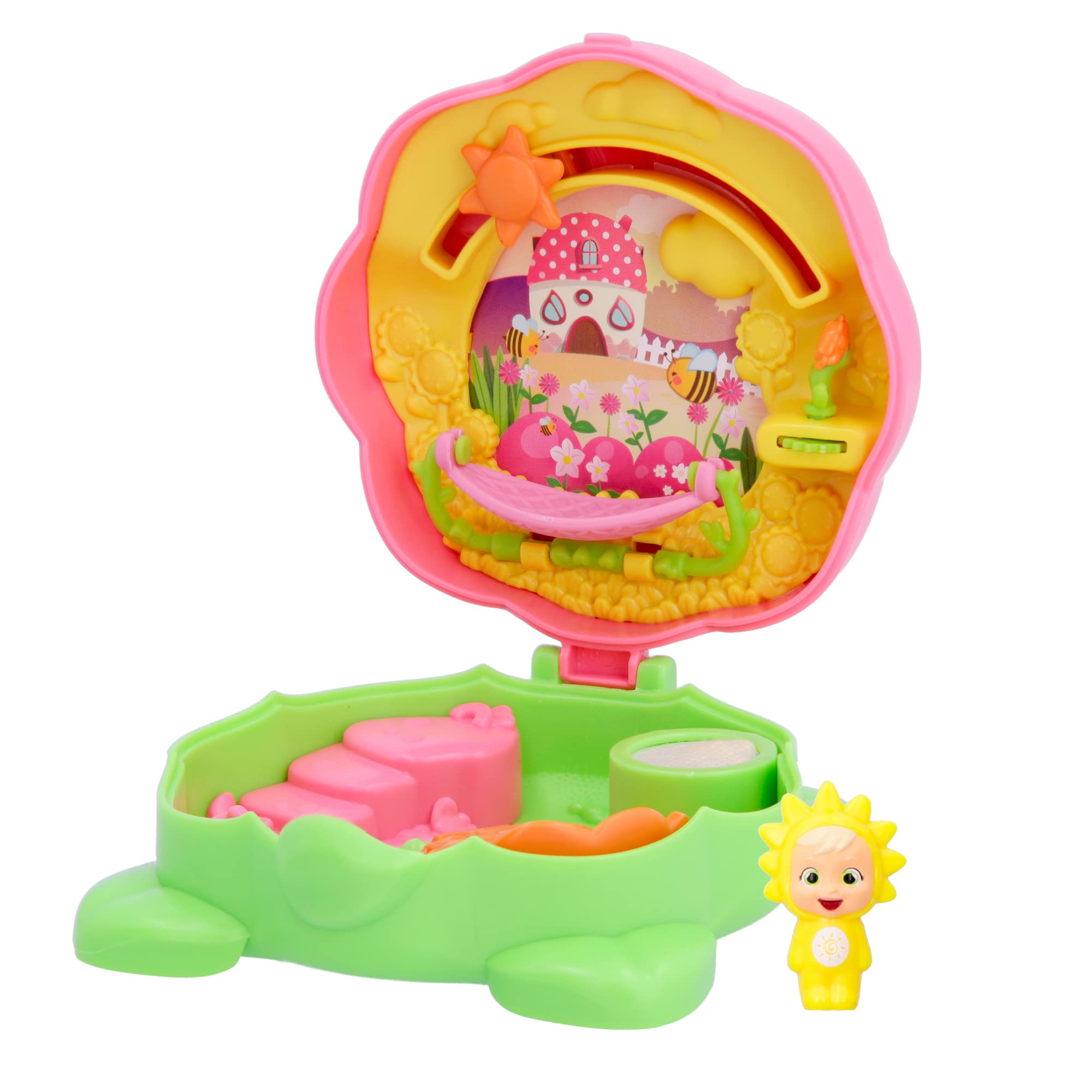 CRY BABIES Little Changers Sunny Collectible capsule in the shape of a Flower that includes a mini Doll, a Pipette and a Leaflet +3 Years
