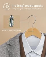 SONGMICS Wooden Hangers Set of 20 Coat Hangers with Shoulder Notches view 4