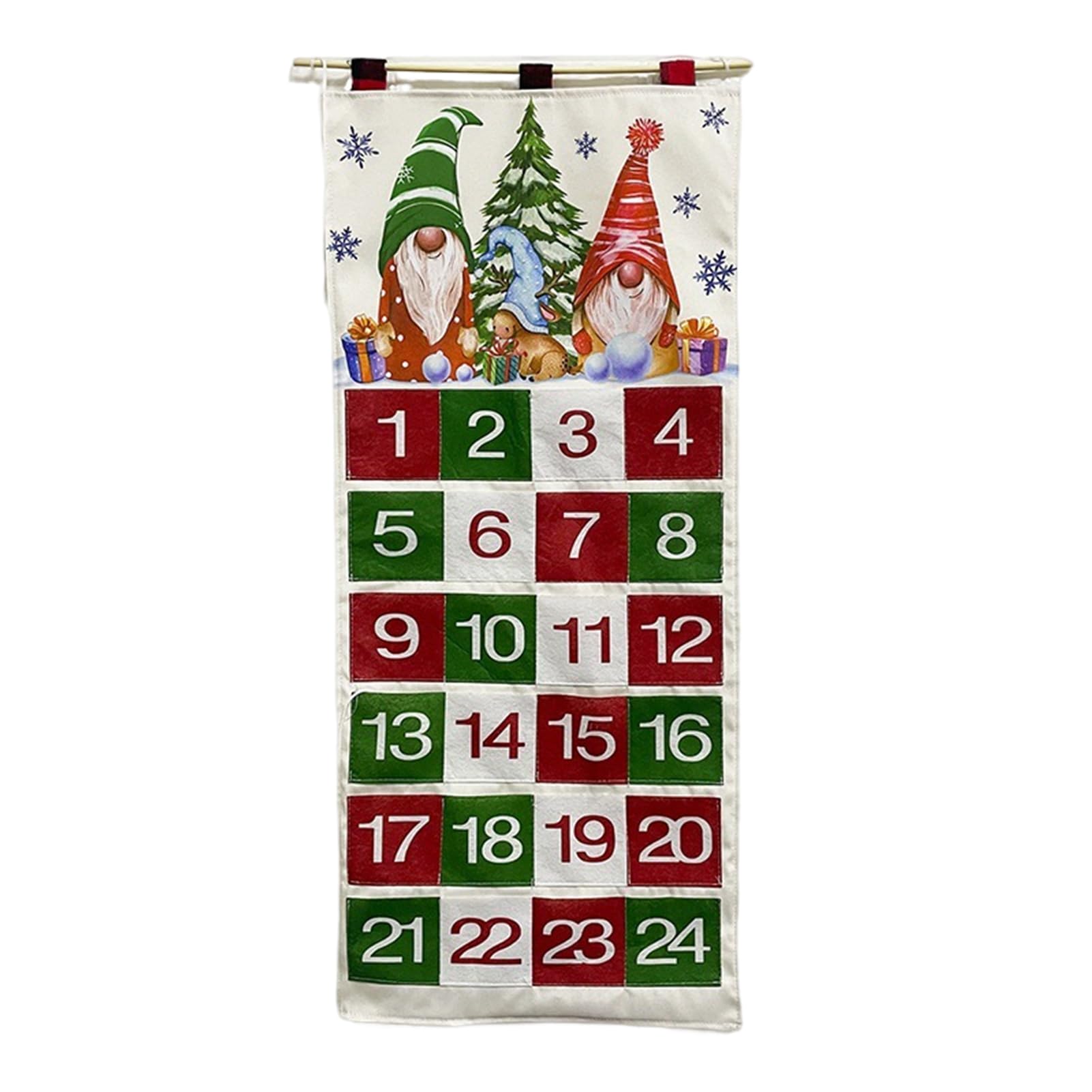 Fabric Advent Calendar, 24 Pockets Numbers Photo Advent Calendar, Felt Advent Calendar, Christmas Advent Calendar Fillable, Christmas Countdown Calendar for Home Decoration