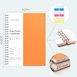 EMSHOI A4 Notebook 300 Pages 100gsm Lined Wirebound Waterproof Cover Orange view 2