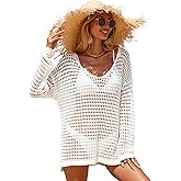 nratto Swimsuit Coverup for Women Crochet Bathing Suit Cover Ups Beachwear Shirt