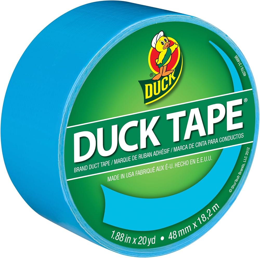 Duck Tape Solid Colours Electric Blue 48mm x 18.2m Durable Self-Adhesive Tape