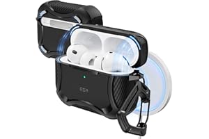 ESR for AirPods Pro 3 Case (2025), Compatible with Airpods Pro 3rd Generation Case (USB-C Cable), Magnetic Lid, MagSafe Ready, Powerful Drop Protection, Cyber Series, Black
