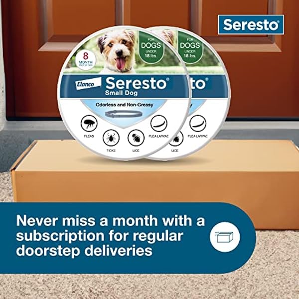 SERESTO SMALL DOG VET-RECOMMENDED FLEA & TICK TREATMENT & PREVENTION COLLAR FOR DOGS UNDER 18 LBS. | 2 PACK