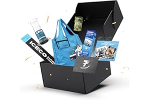 ICECO Anniversary Celebration Gift Box, 7-in-1 Client Appreciation Bundle, Portable Coffee Maker Set with Magnetic Cup Holder