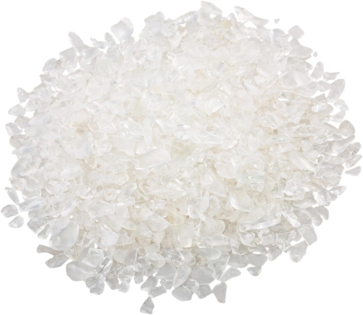 Indoor Fountains & Accessories - SUNYIK Rock Quartz Tumbled Chips Stone Crushed Crystal Quartz Pieces Irregular Shaped Stones 1pound(About 460 Gram)