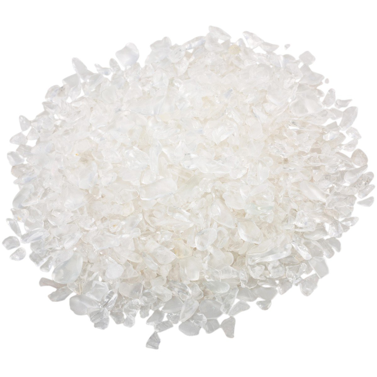 Shanxing 1lb/460g Natural Clear Quartz Crystal Tumbled Chips Stones Bulk, Crushed Stones Reiki Healing Small Crystals for Candle Witchcraft Wiccan Supplies Decor Spiritual Decor Vase Fish Tank Stones
