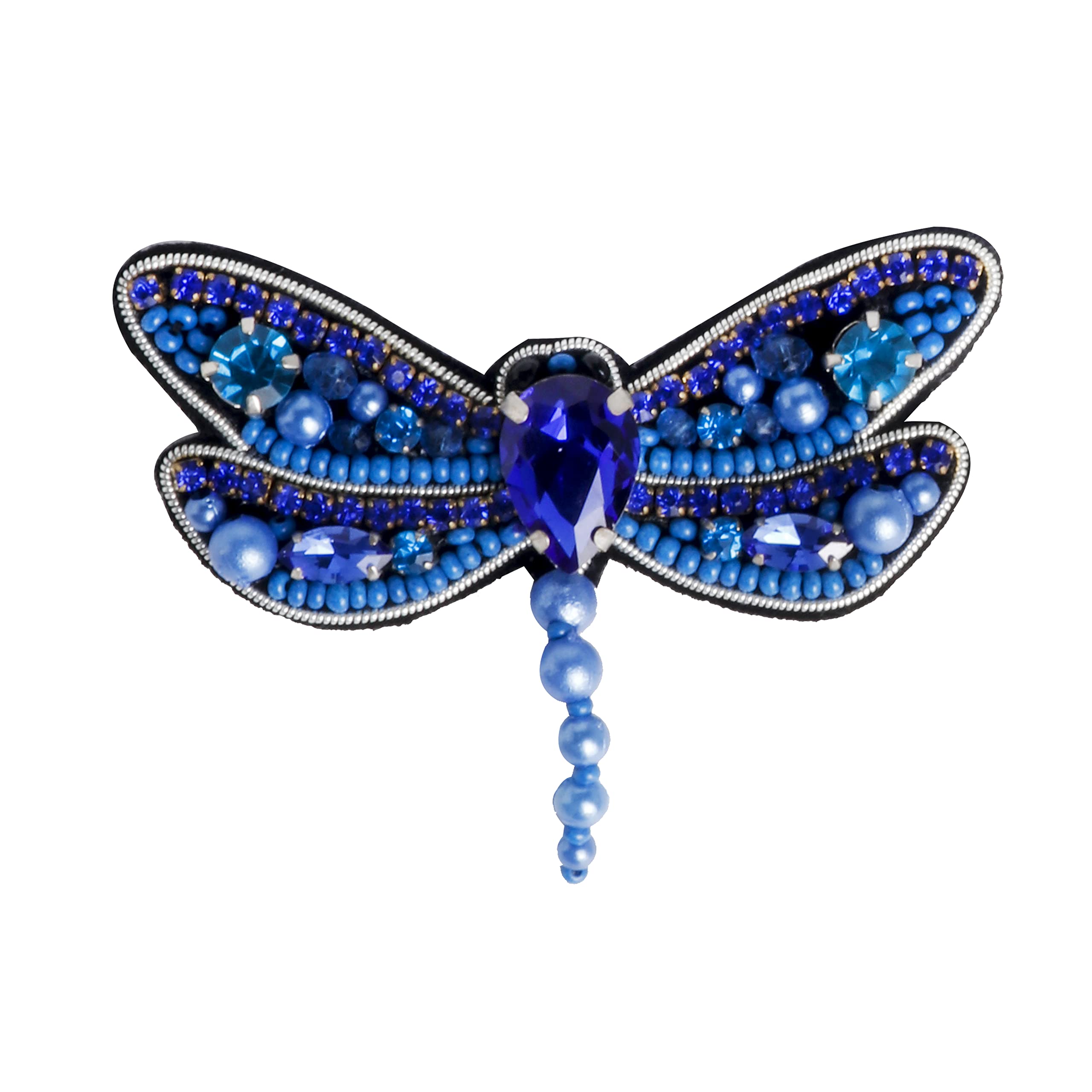 Fly (Blue) Handmade Pin Fashion Brooch for Coat Jacket Dress Scarf Shawl Hat Accessories Scarf Tie Bag by Blue Sapphire