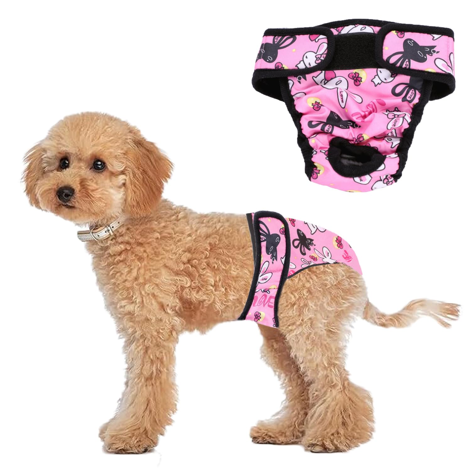Female Dog Hygiene Nappy Physiological Heat Pants Reusable Breathable Underpants Washable Quickly Dry Sanitary Shorts Panties Menstruation Hygiene Underwear Briefs for Small Middle Large Dogs S-XL