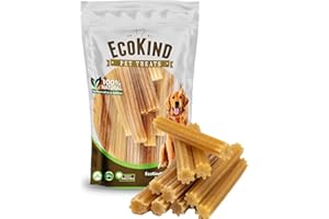 EcoKind Pet Treats Premium Gold Chicken Flavored Churro Chews | All Natural Himalayan Yak Cheese Dog Chew for Small to Large Dogs | Keeps Dogs Busy & Enjoying Indoors & Outdoor Use (20 Sticks)