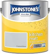 Johnstone's Kitchen Paint Frosted Silver Matt Emulsion 2.5L 12m2