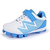 Sooneeya Baseball Cleats for Kids - Unisex-Child Rubber Molded Softball Cleat - Boys Girls Outdoor Athletic Shoes