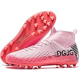 DGJG Boys Girls Soccer Cleats High-top Training Soccer Shoes