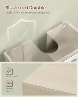 VASAGLE Under Sink Cabinet 30 x 60 x 64 cm Cloud White Beige 3 Drawers view 5