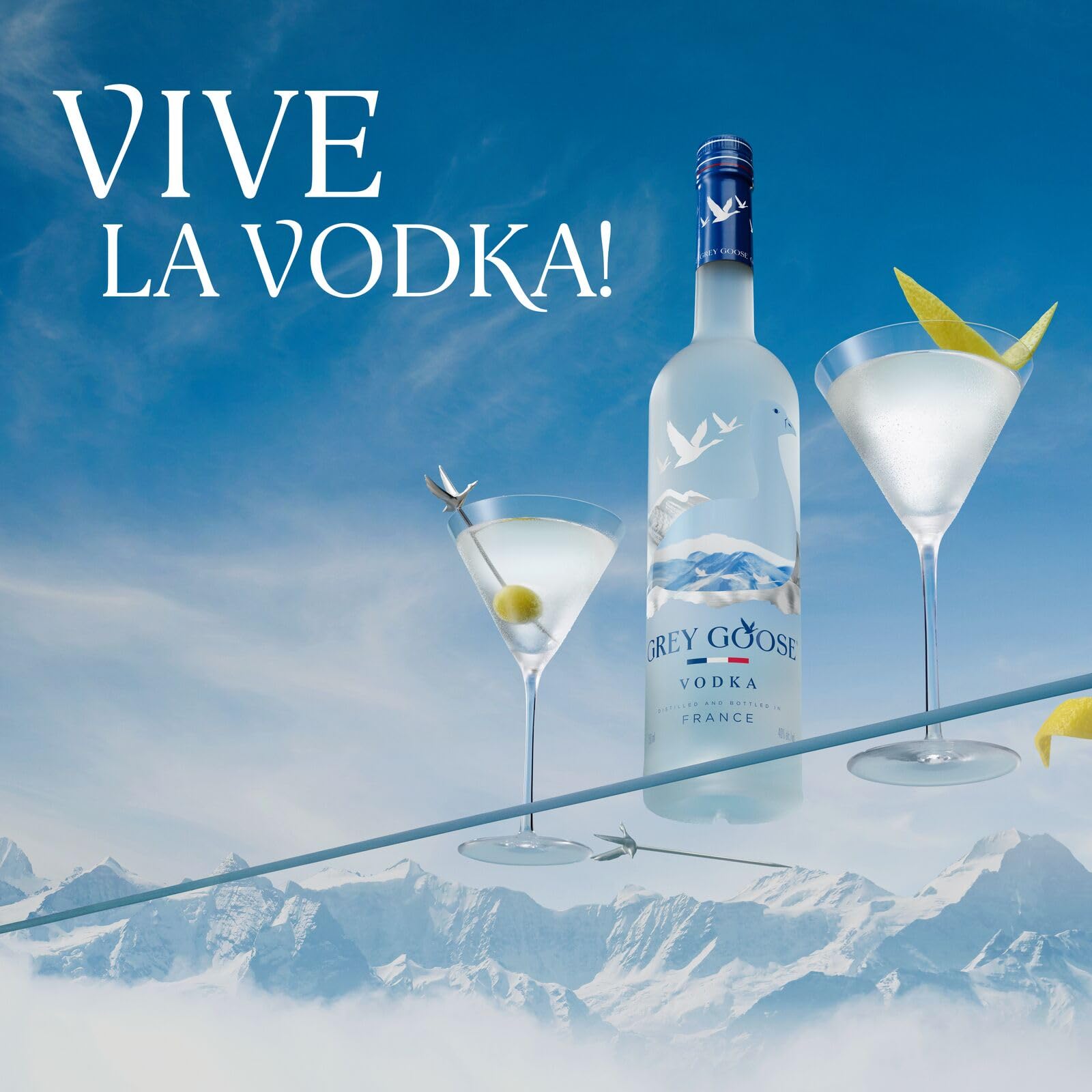 GREY GOOSE Premium-Vodka aus Frankreich, 40% Vol., 70 cl/700 ml, mit 100% französischem Weizen und natürlichem Quellwasser 3