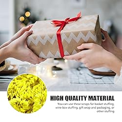 2 LB Fluorescent Yellow Crinkle Cut Paper Shred