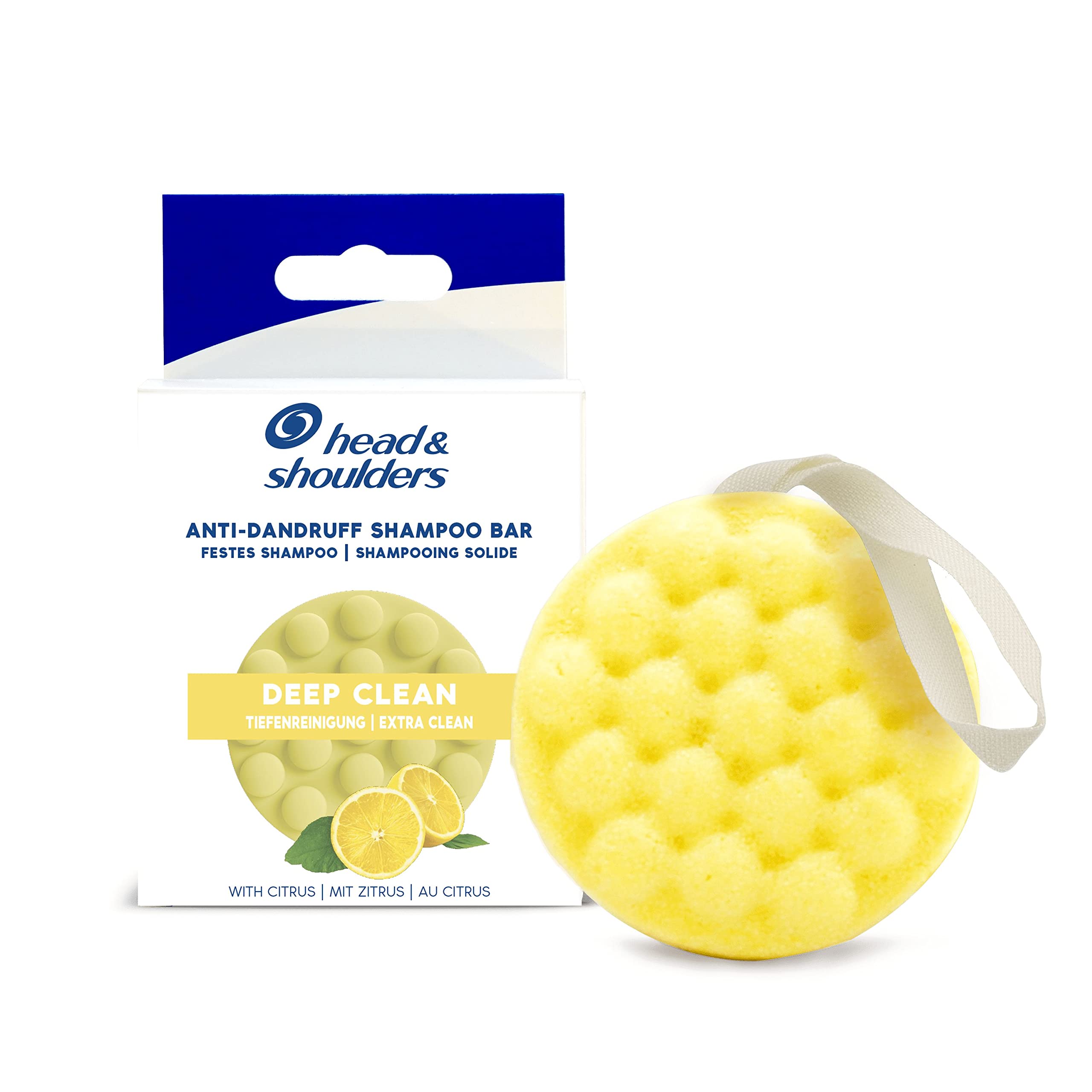 Head & Shoulders Anti-Dandruff Solid Shampoo Bar, Deep Clean, With Citrus, 70g