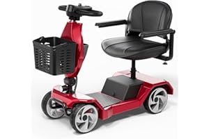 Serianie Foldable Mobility Scooters for Seniors, 4 Wheel Lightweight Mobility Scooters for Adults, Powered Electric Wheelchai