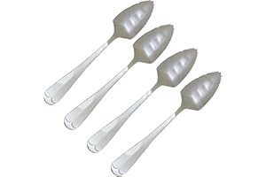 Norpro 1280 Stainless Steel Grapefruit Spoons, Set of 4, Metallic