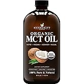 Handcraft Blends Organic MCT Oil from Organic Coconuts 16 Fl oz – Keto Friendly, Non-GMO, Vegan Coconut Oil – Great for Bever