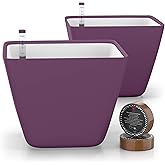 5" Self Watering pots for Indoor Plants - Flower Pot with Water Level Indicator for Plants, Grow Tracking Tool - Self Waterin