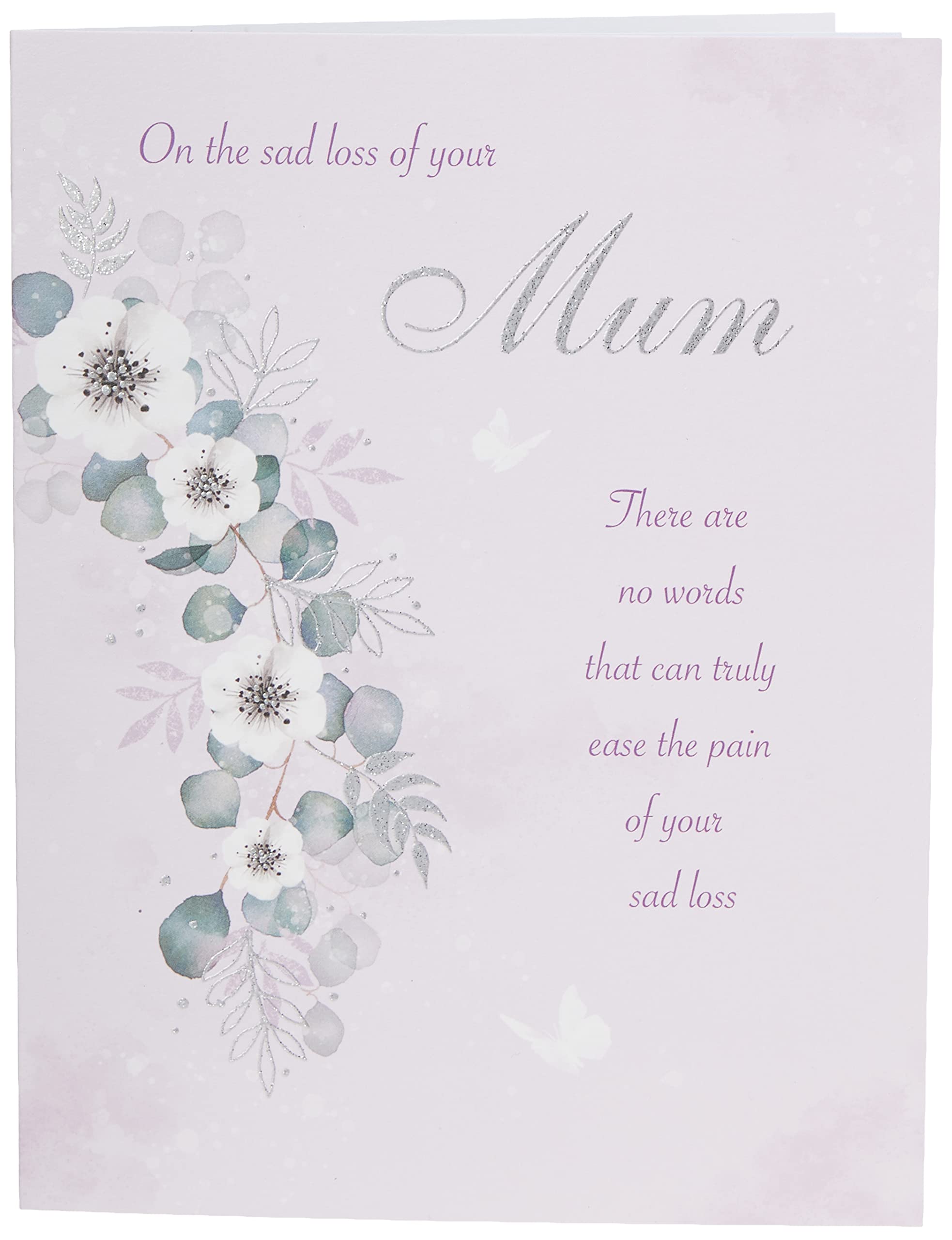 Regal Publishing C80803 Classic Symapthy Card Sad Loss of Your Mum,grey|white|pink,8 x 6 inches