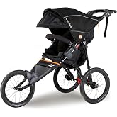 Out&rsquo;n&rsquo;About Nipper Sport Jogging Stroller | Lightweight All-Terrain 3-Wheel Stroller | Rain Cover Included | 16&rdquo; Air-Filled Tires, Suspension, Handlebar Brake | Newborn to 4 Years | Summit Black