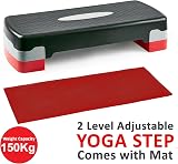 Crystals Exercise Step Platform Dual-Height 10/15 cm Black Red view 2