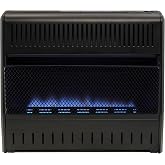 ProCom MNSD300TGA Ventless Propane Gas Blue Flame Space Heater with Thermostat Control for Living Room, Bedroom, Home Office, 30000 BTU, Heats Up to 1000 Sq. Ft., Includes Wall Mount, Black