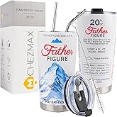 ChezMax Father's Day Gifts for Dad, 20OZ Insulated Stainless Steel Tumbler, Best Dad Ever, Personalized for Husband, Double Wall Vacuum