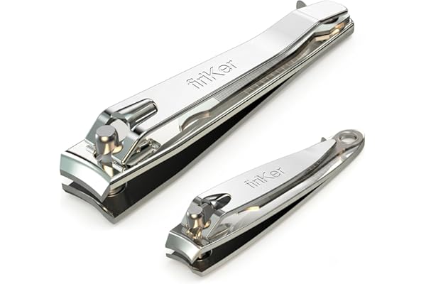 firiKer Nail Clipper Set,Premium Stainless Steel Fingernail and Toenail Clipper Cutters with Nail File, Sharp Effortless Nail Clippers Set for Men & Women(Silver)