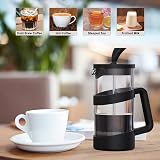 RAINBEAN French Press 2 Cup Cafetiere Borosilicate Glass 0.35L Triple Filter view 5