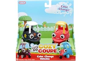 Little Tikes Let’s Go Cozy Coupe™ 2pk Mini Color Change Vehicles for Tabletop or Floor Push Play Car Fun and Color Change for Toddlers, Boys, Girls 3+ Years, Red