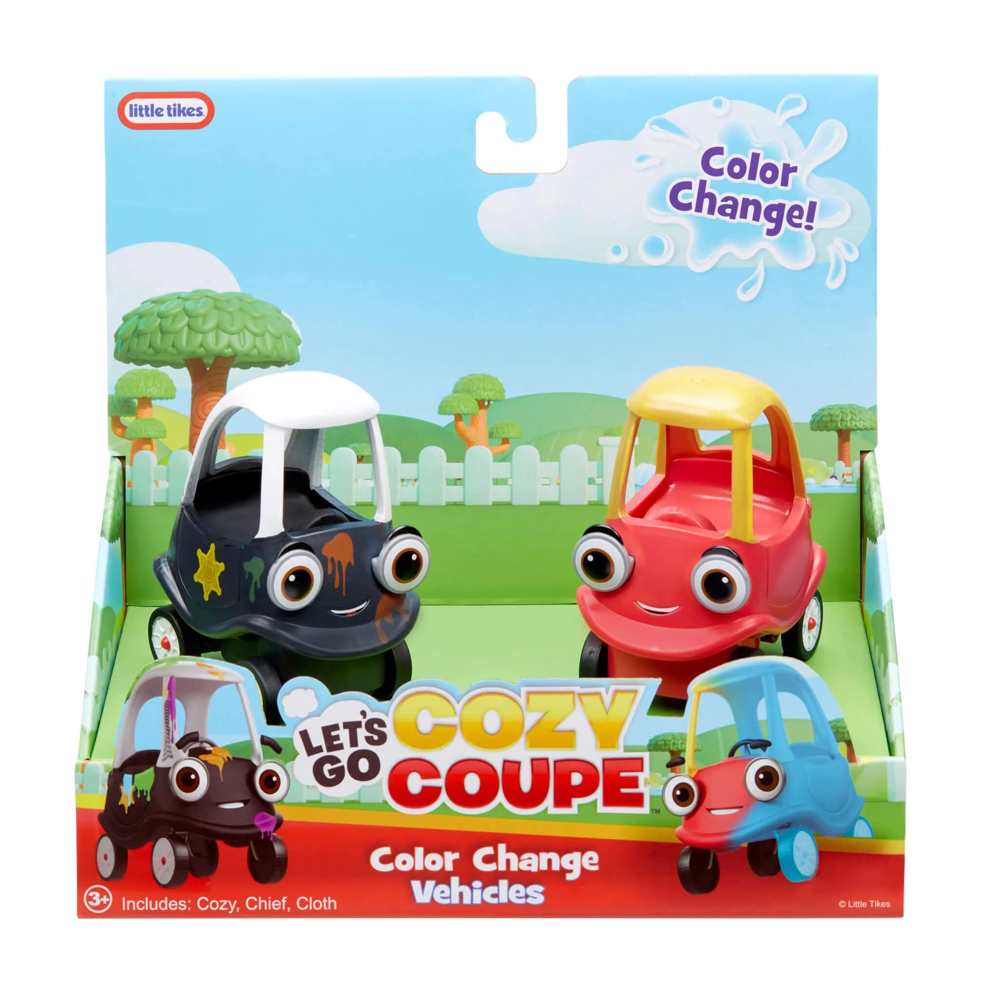 Little Tikes Let’s Go Cozy Coupe - 2 Mini Colour Change Vehicles For Tabletop & Floor Push Play - Includes 2 Cars & Colour Change Effects - Suitable For Toddlers From 3 Years(Assorted colors) — image 1