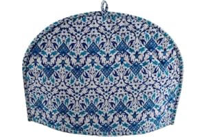 GDONLINE Blue Ombre Mandala Cotton Handmade Designs Tea Cozy Creative Tea COSI Indian Mandala Tea Cozies Tea Pot Cover 14x11 Inch