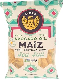 Siete Family Foods, Chips Tortilla Corn Sea Salt Maiz Yellow White, 7.5 Ounce