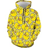 GNEW Men Women Hoodie Yellow Rubber Duck Pullover Long Sleeve Hooded Sweatshirt