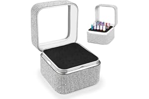 Cellentool Nail Drill Bits Holder Rhinestone Case Box- 30 Holes Dustproof Portable Storage Box Efile Nail Bits Displayer Organizer Container for Manicure Tools