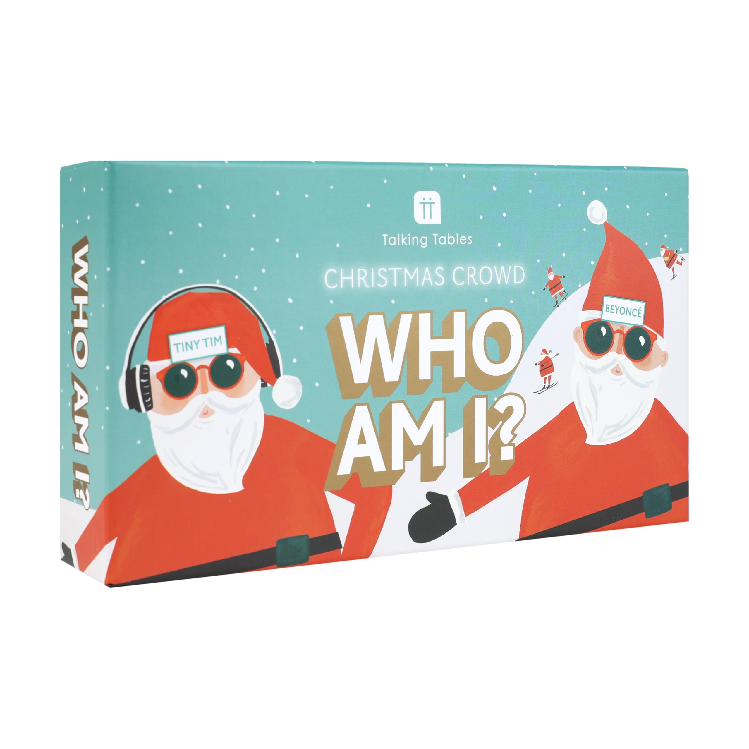 Talking Tables Who Am I? Christmas Quiz Game, Question Cards after Dinner Party, Fun Travel Pocket Games for Kids, Card Game for Adults, Family Game, Secret Santa, Gift, Present, Ages 7+