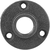 Hyuduo 10pcs Black Malleable Iron Pipe Flange BSP Threaded DN20 3/4 Inch view 2