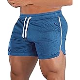 EVERWORTH Men's Athletic Shorts Gym Workout Short Shorts Casual Shorts Running Bodybuilding 5 Inch Inseam Shorts