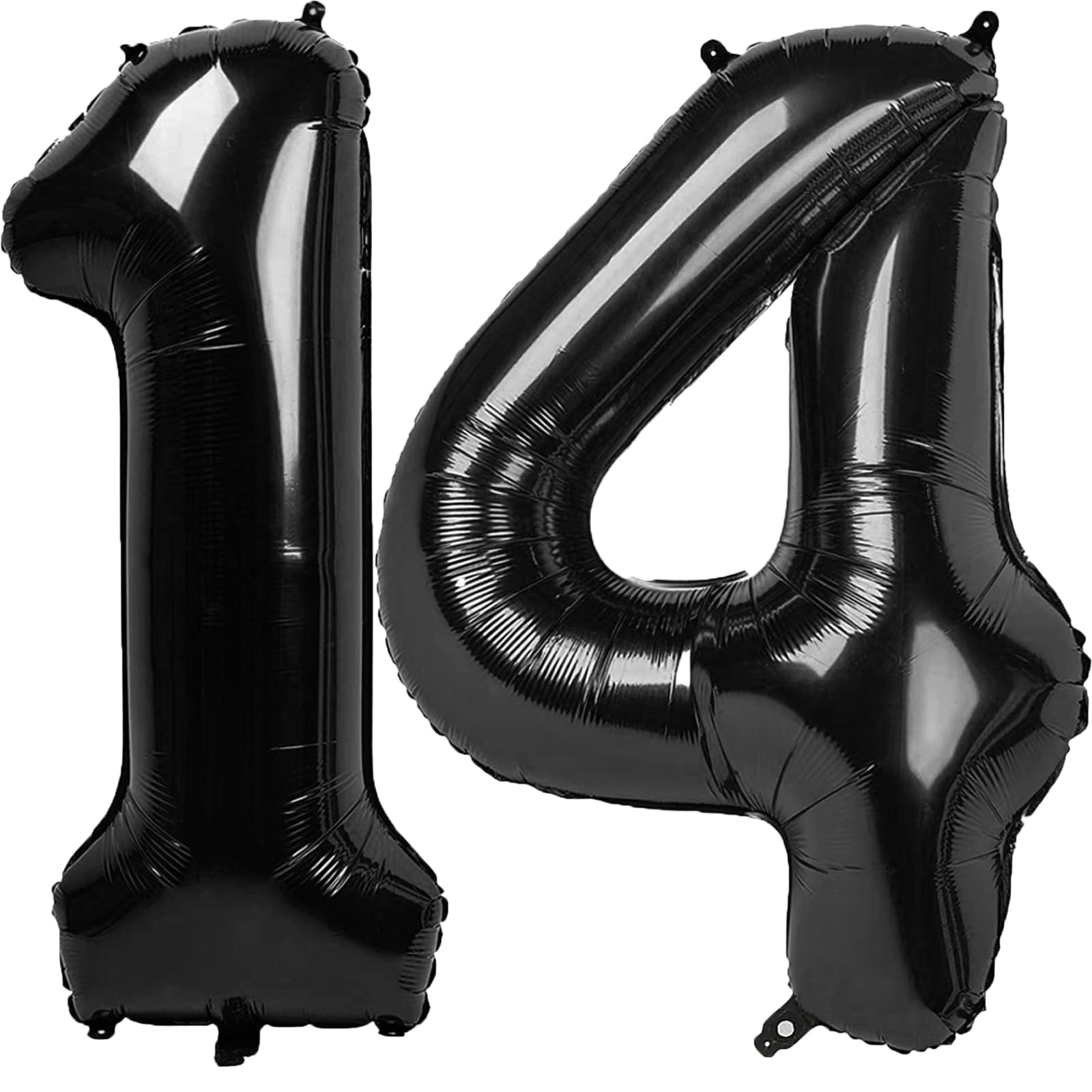 Photo 1 of 40 Inch Black Number 14 Digital Balloon,Jumbo Mylar Foil Helium Balloon for 14 Balloons for Birthday Party,Wedding Anniversary Party Decorations