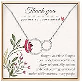 Annamate 925 Sterling Silver Necklace for Women, Thank You Gift, Teacher Appreciation Gift