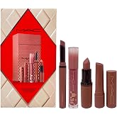 MAC M&middot;A&middot;C Cosmetics Holiday Exclusive Velvet Totally Teddy Lip 4-Piece Kit - Satin Lipstick, Plumping Gloss Stick, Slim Lipstick and Lip Gloss