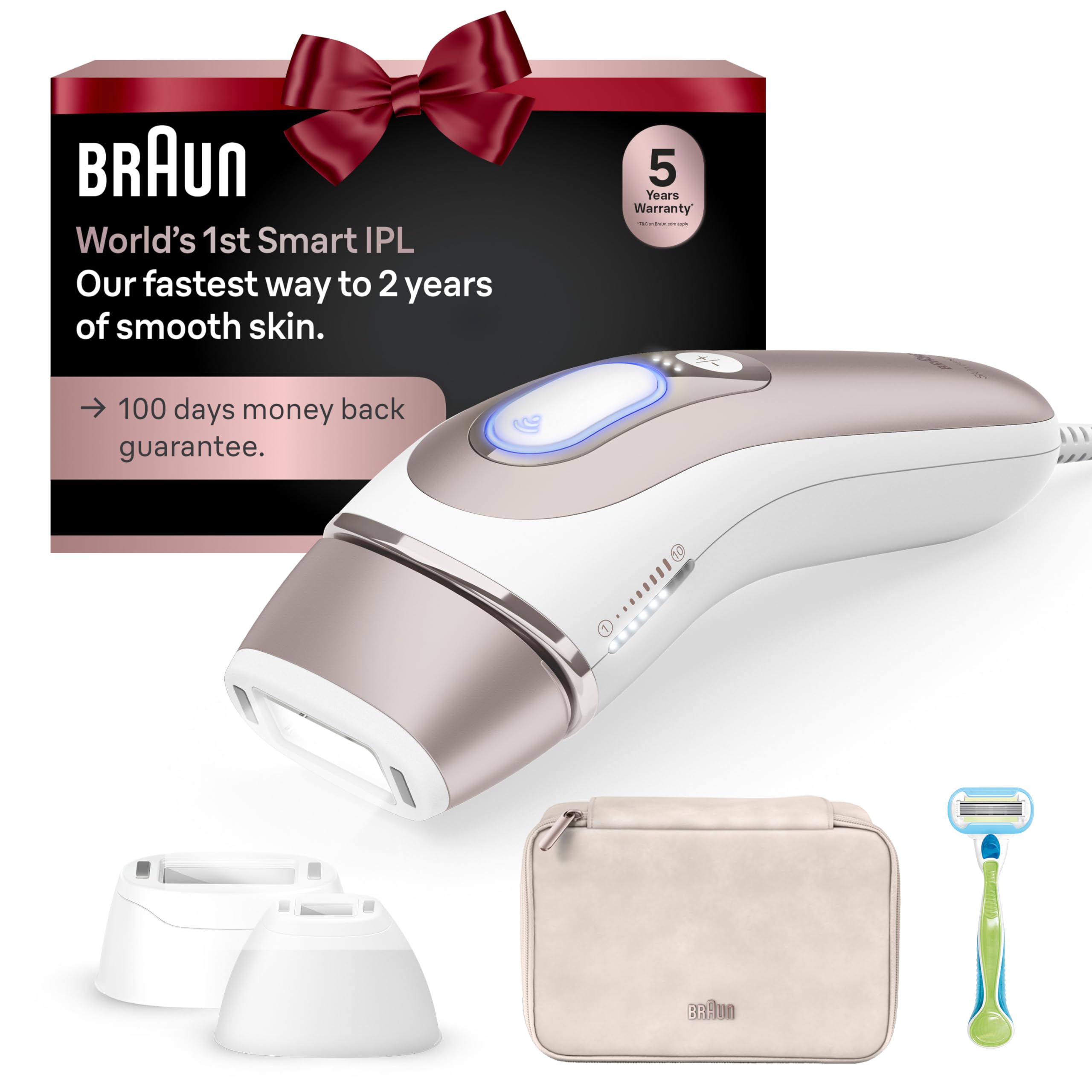 Photo 1 of Braun Smart IPL, Skin i·Expert Pro 7, VOGUE's Best Hair Removal Device, IPL Hair Removal for Women and Men, Permanent Laser Hair Reduction At-Home, World's 1st Smart App, 3 Heads, IPL7243
