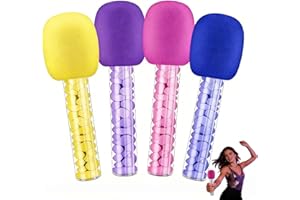 Microphone Candy Tubes, Plastic Party Favors for Kids Birthday, Simulated Singing Prop with Foam Covers, Goodie Bag Fillers, 