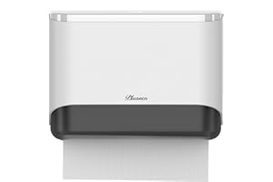 PLUSSEN Commercial Paper Towel Dispenser Wall Mount with Lock 1 Pack,Universal Multifold Tri Fold Paper Hand Towel Holder,Compact Toilet Tissue Dispensers for Bathroom Kitchen Office (White)