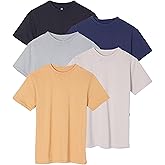 Real Essentials 5 Pack: Boys T-Shirts – Soft Cotton Boys Shirts – Plain Short Sleeve Tops for Kids (Ages 4-18)