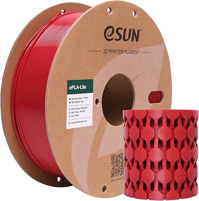 eSUN PLA Filament 1.75mm 1KG Fire Engine Red - Lot of 1kg PLA