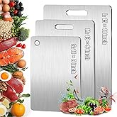 Titanium Cutting Board Set of 3, 100% Pure Titanium Cutting Boards for Kitchen, Double-Sided Food Grade Chopping Board for Meat, Fruit & Vegetable (S+M+L)